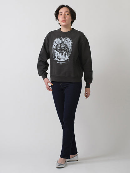 グラフィック クルーネックスウェットシャツ