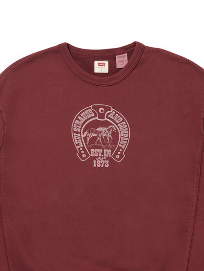 グラフィック クルーネックスウェットシャツ