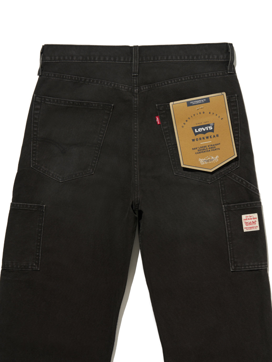 568™ ルーズストレート ダブルニー ブラック DARKEST NIGHT ME