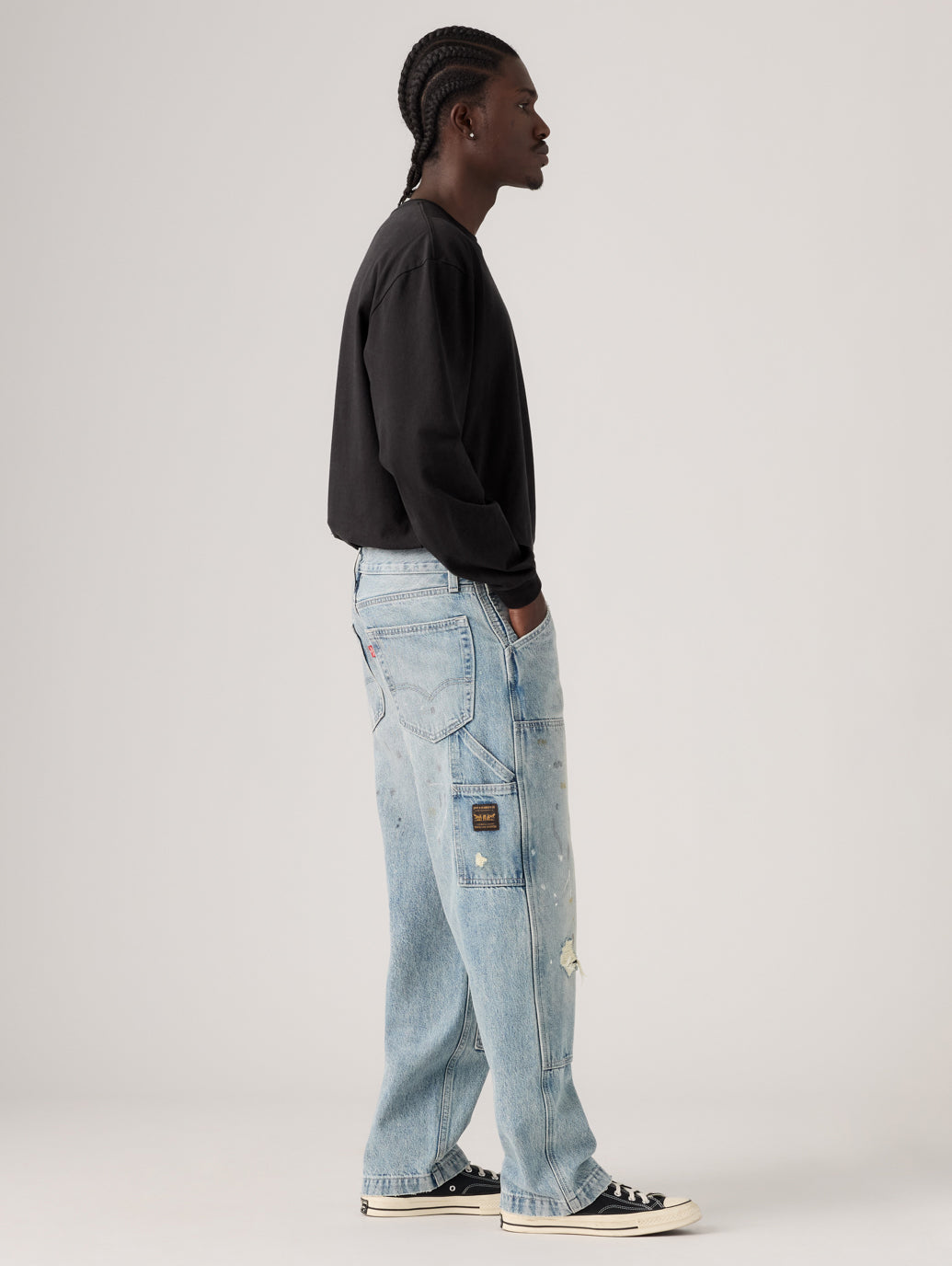 WORKWEAR 568™ ルーズストレートダブルニージーンズ ライトインディゴ
