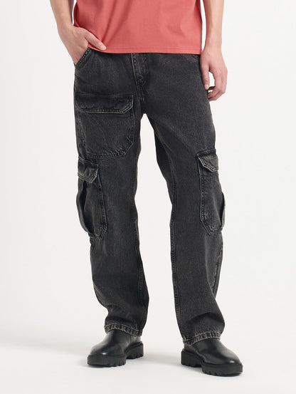 STAY LOOSE カーゴ ブラック DARKLY WASH