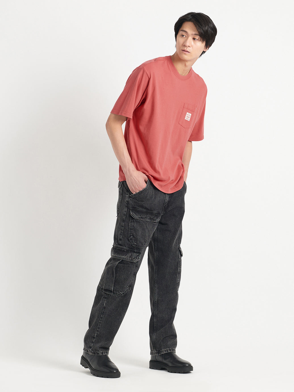 STAY LOOSE カーゴ ブラック DARKLY WASH