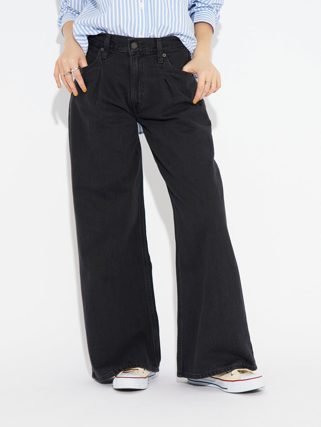 BAGGY DAD WIDE LEG ブラック CAPTURING MOMENTS