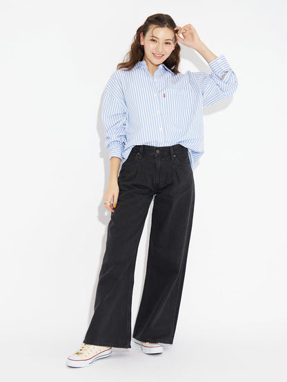 BAGGY DAD WIDE LEG ブラック CAPTURING MOMENTS