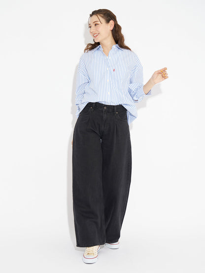 BAGGY DAD WIDE LEG ブラック CAPTURING MOMENTS