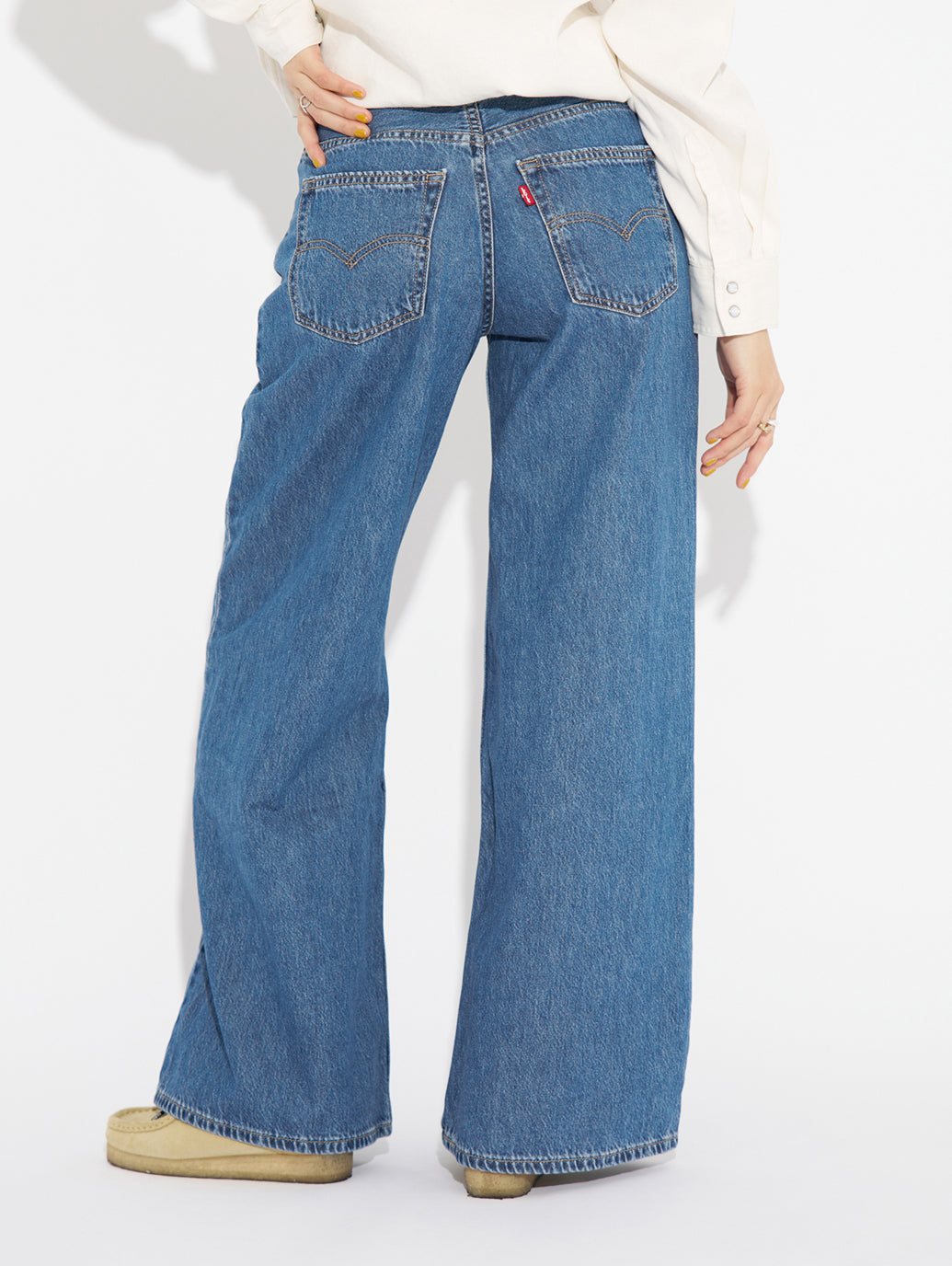BAGGY DAD WIDE LEG ミディアムインディゴ CAUSE AND EFFECT