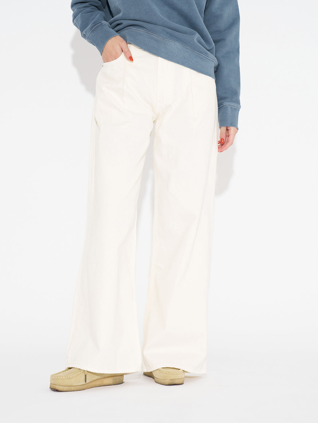 BAGGY DAD WIDE LEG ホワイト SERENITY NOW