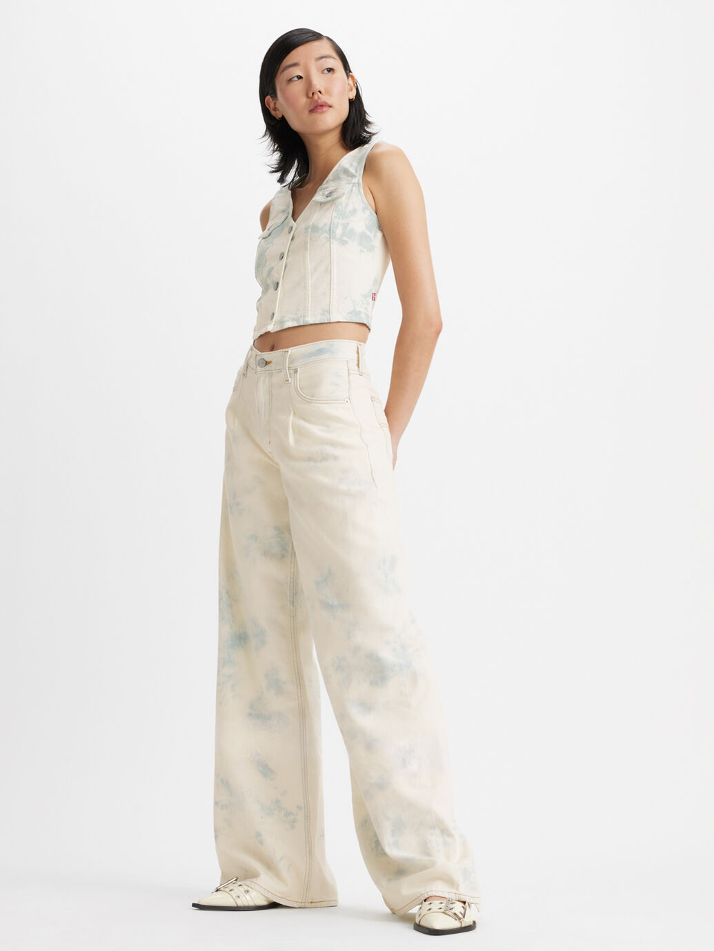 BAGGY DAD WIDE LEG MAYBE BLUE WL