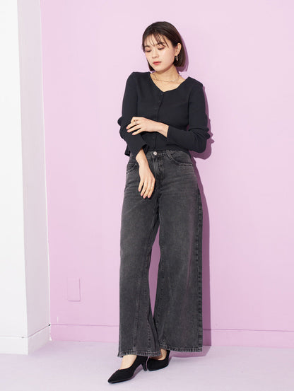 94 BAGGY WIDE LEG ブラック WHERE'S MY PHONE