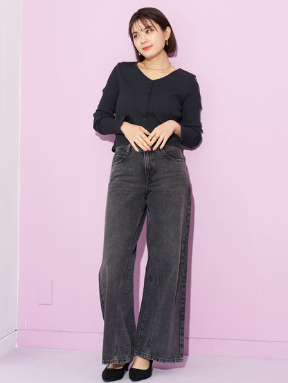 94 BAGGY WIDE LEG ブラック WHERE'S MY PHONE
