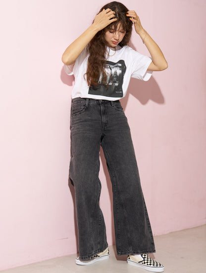 94 BAGGY WIDE LEG ブラック WHERE'S MY PHONE