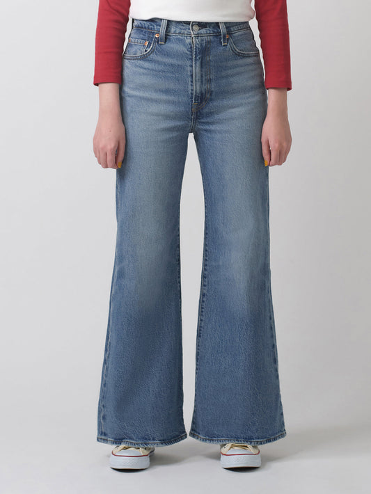 RIBCAGE BELLS ジーンズ ミディアムインディゴ