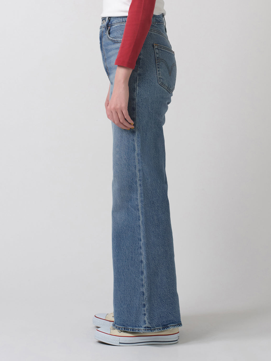 RIBCAGE BELLS ジーンズ ミディアムインディゴ