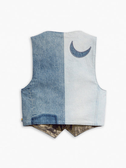 PRIDE COLLECTION パッチワーク ベスト インディゴ GIDDY UP VEST