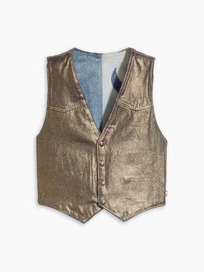PRIDE COLLECTION パッチワーク ベスト インディゴ GIDDY UP VEST