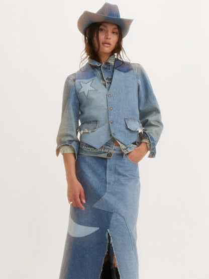 PRIDE COLLECTION ロングスカート インディゴ GIDDY UP