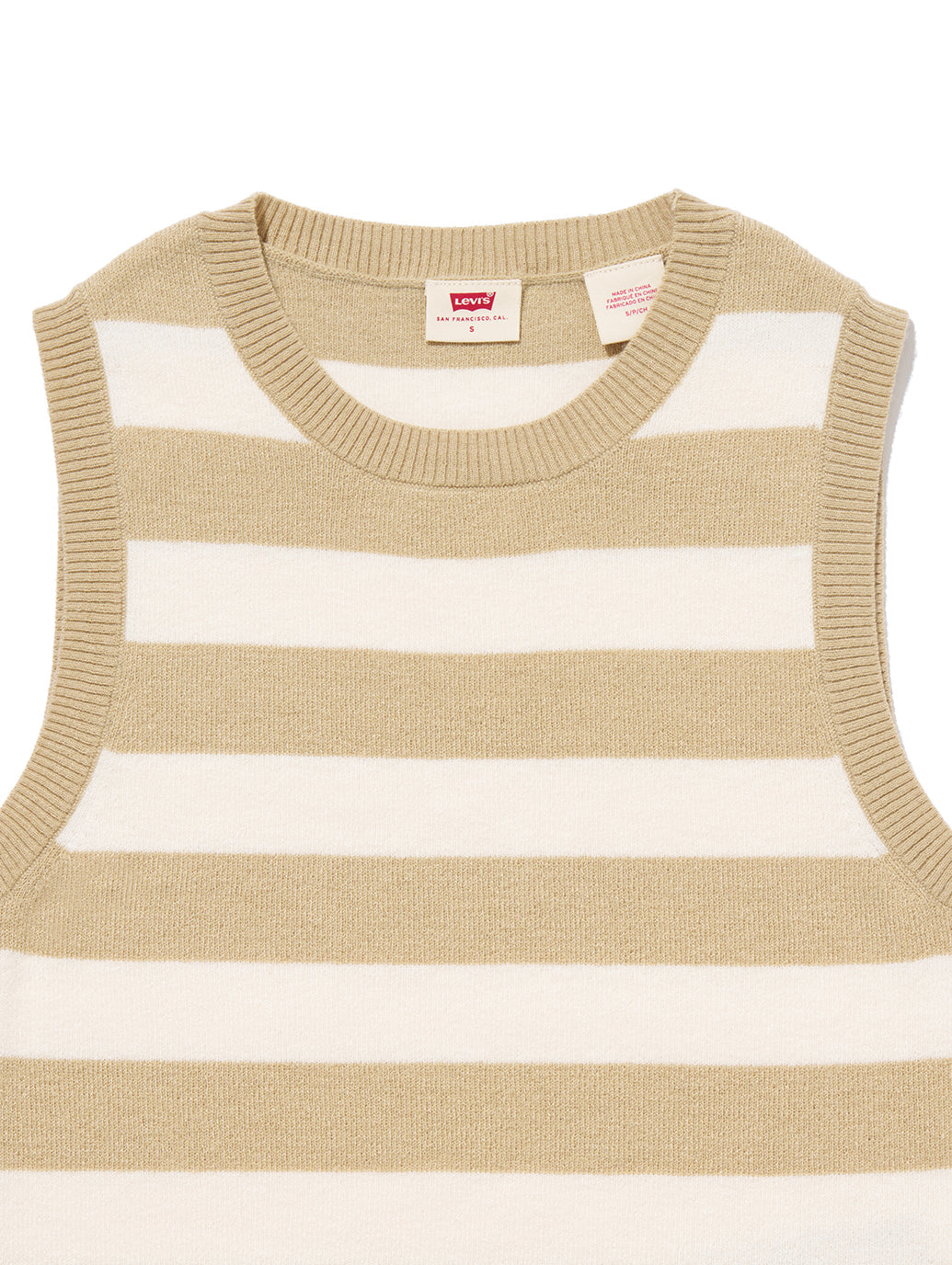 OCEAN ボーダー タンクトップ ベージュ STRIPE SAFARI