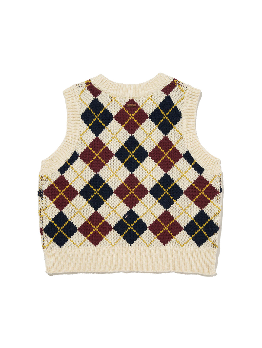 アーガイルニットベスト ホワイト ANDRIA ARGYLE