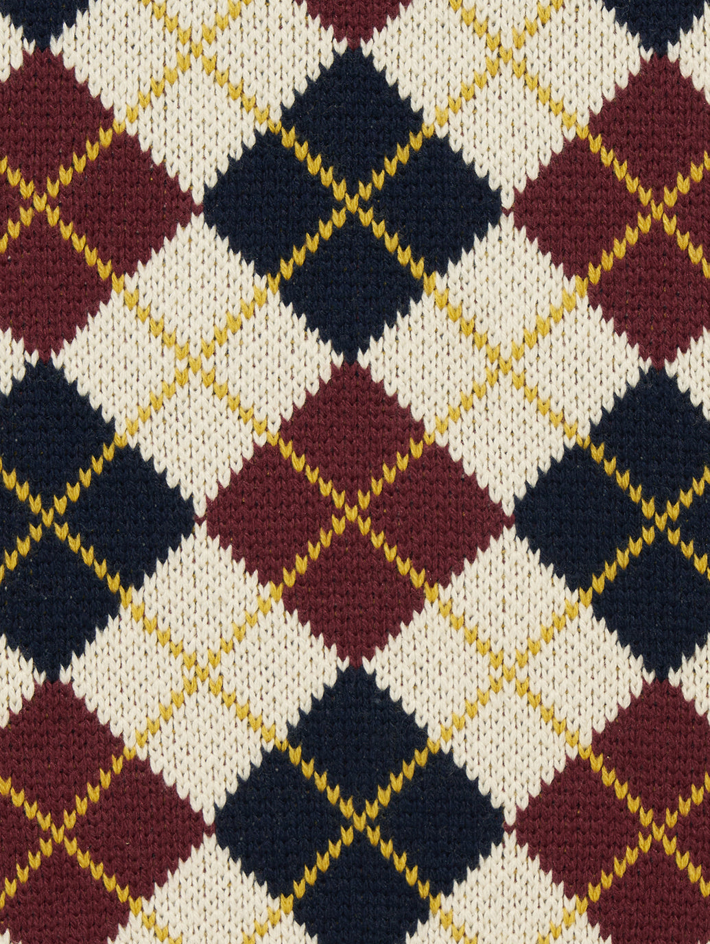 アーガイルニットベスト ホワイト ANDRIA ARGYLE