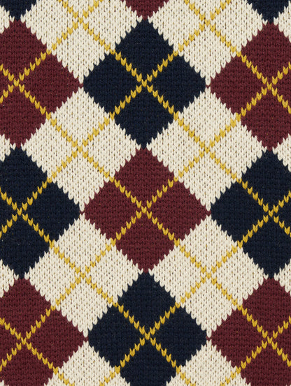 アーガイルニットベスト ホワイト ANDRIA ARGYLE