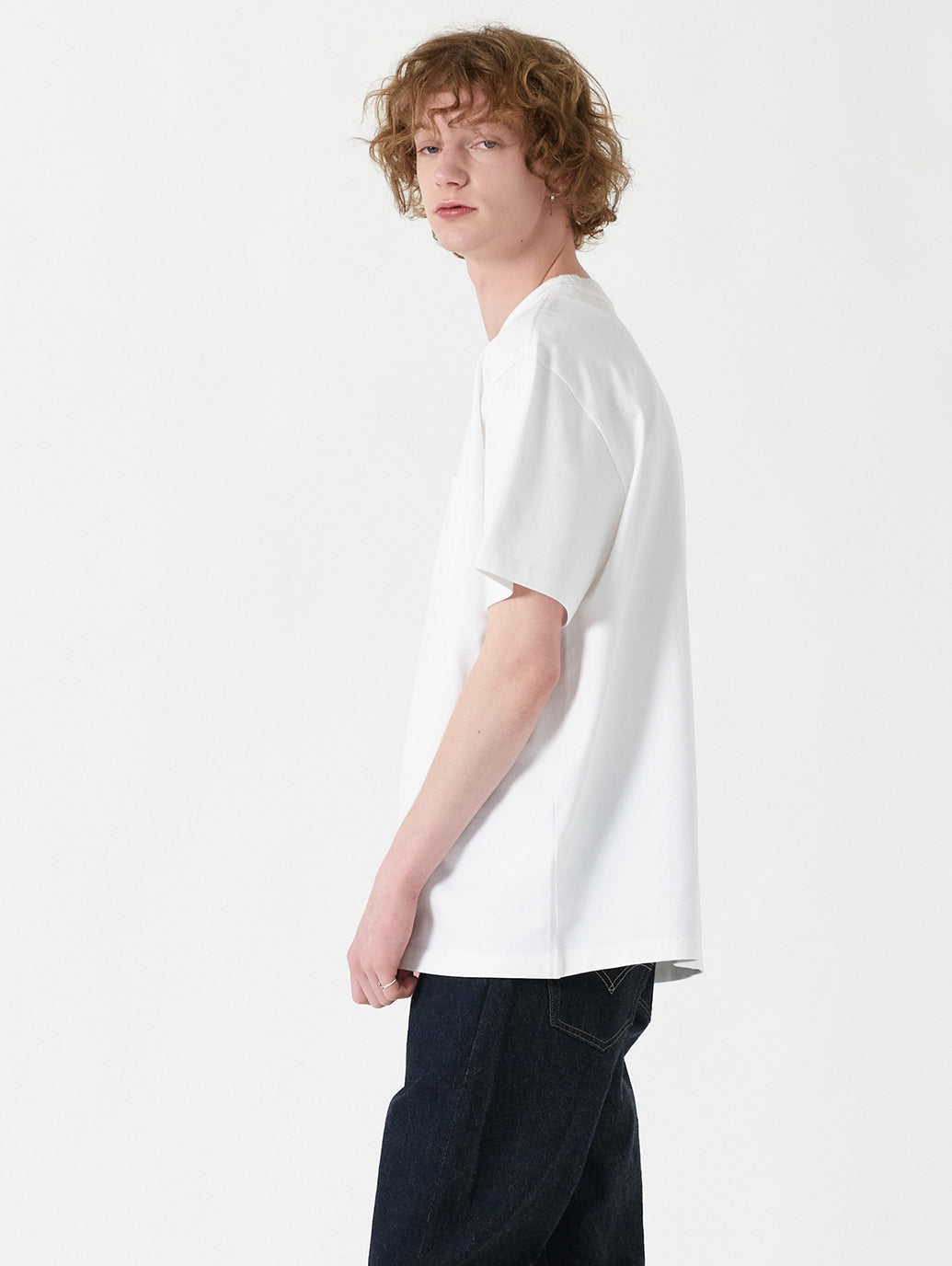 ヘビーウェイト ポケット Tシャツ ホワイト BRIGHT WHITE