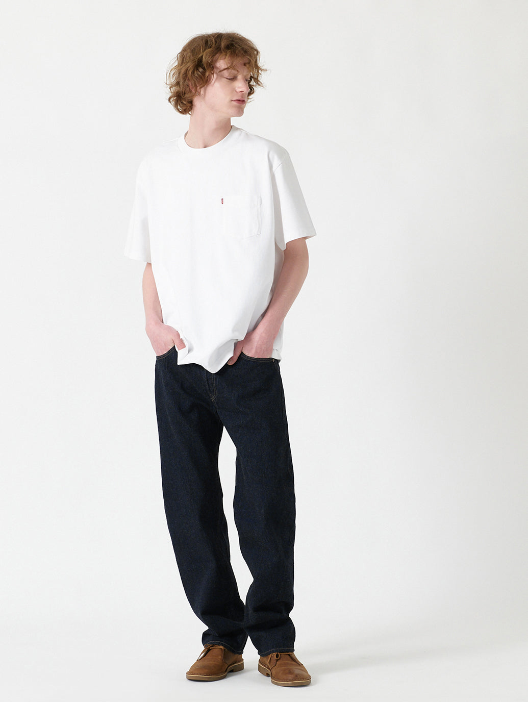 ヘビーウェイト ポケット Tシャツ ホワイト BRIGHT WHITE