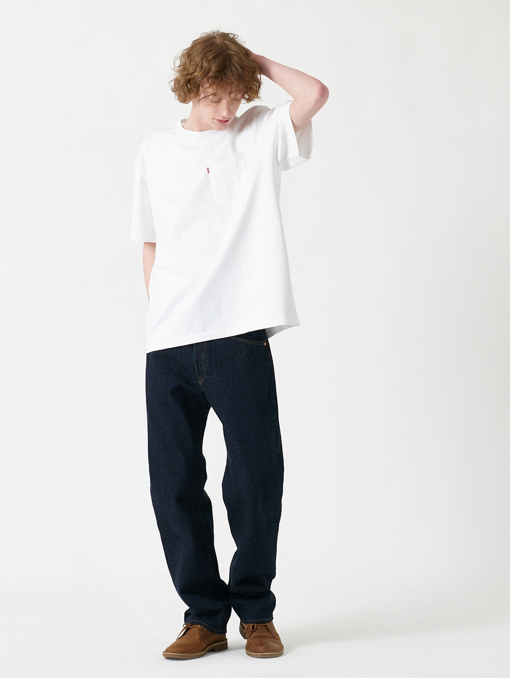 ヘビーウェイト ポケット Tシャツ ホワイト BRIGHT WHITE