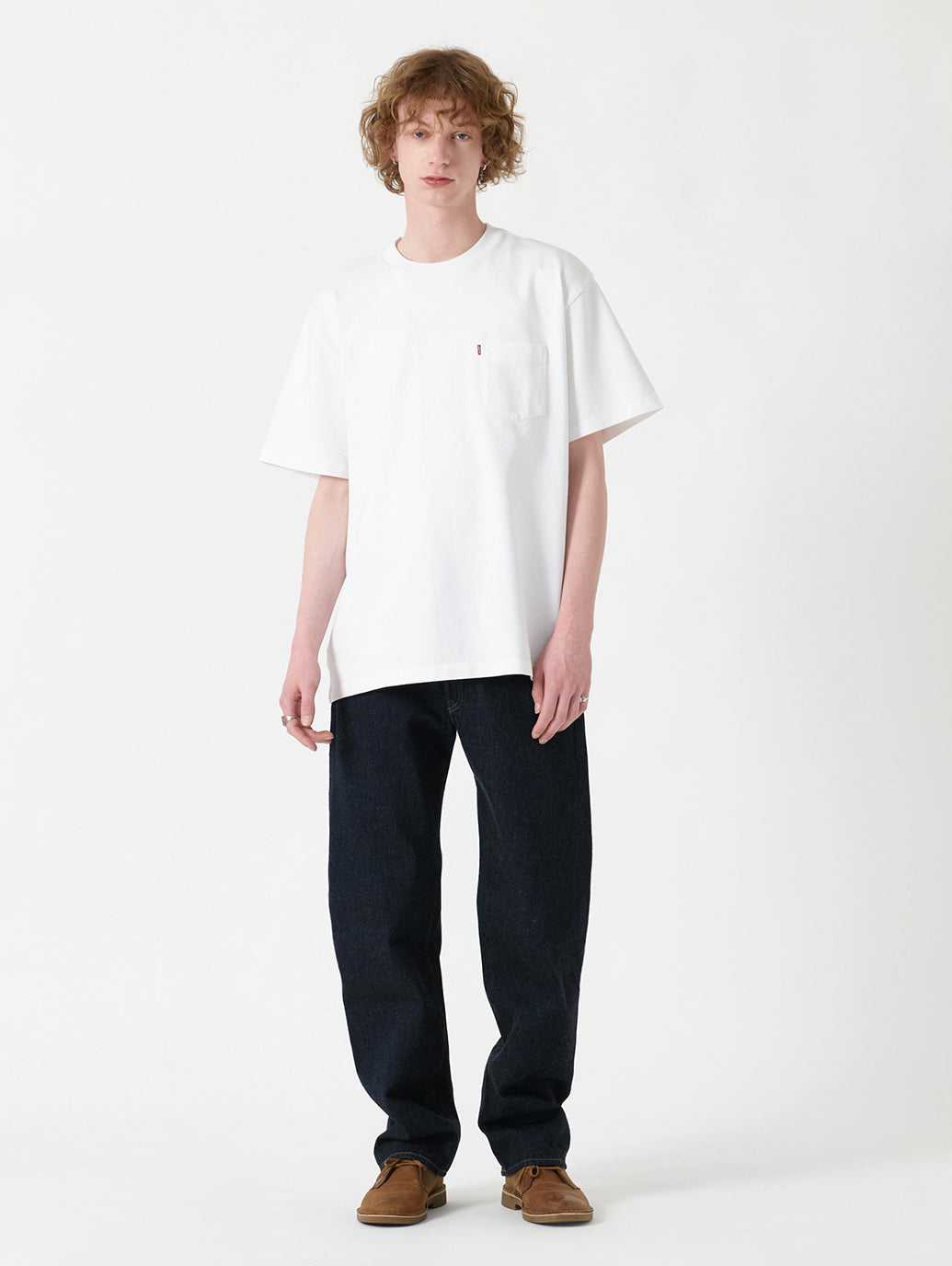 ヘビーウェイト ポケット Tシャツ ホワイト BRIGHT WHITE