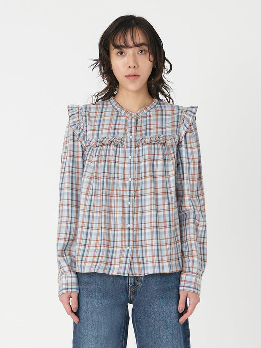 GIANNA ロングスリーブ ブラウス ブラウン KENTUCKY