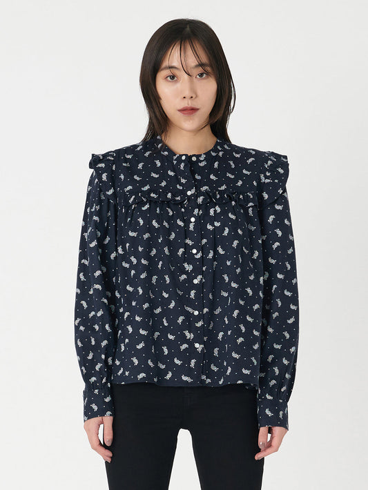 GIANNA ブラウスシャツ ブルー SAWYER PAISLEY SUGAR