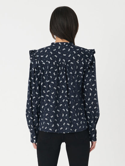 GIANNA ブラウスシャツ ブルー SAWYER PAISLEY SUGAR