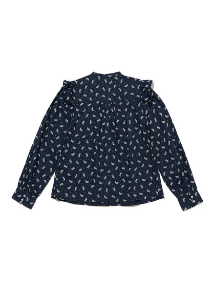 GIANNA ブラウスシャツ ブルー SAWYER PAISLEY SUGAR