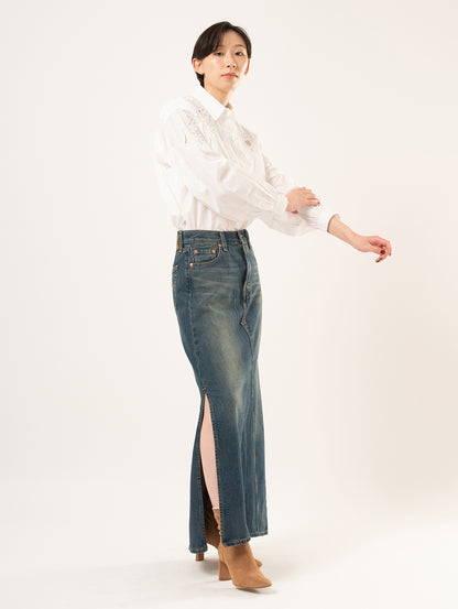 ICONIC ロングスカート ミディアムインディゴ