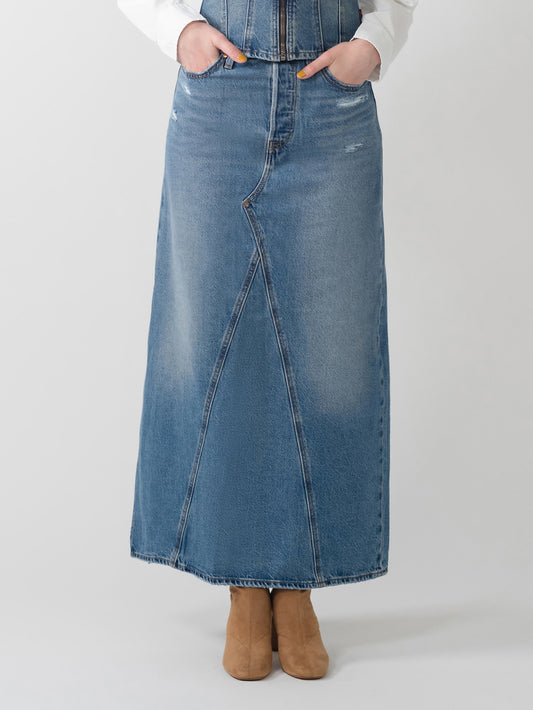 ICONIC ロングスカート ミディアムインディゴ