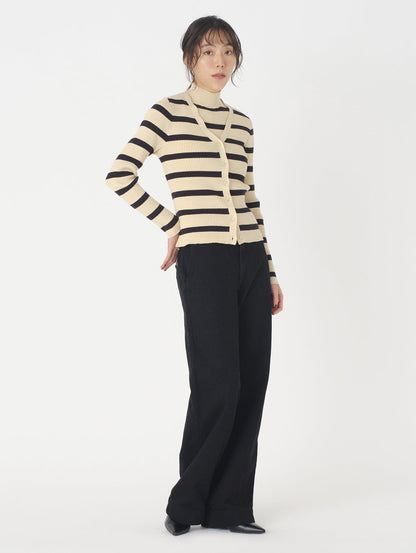 RIBCAGE WIDE LEG ブラック TAILOR CHASING RAIN