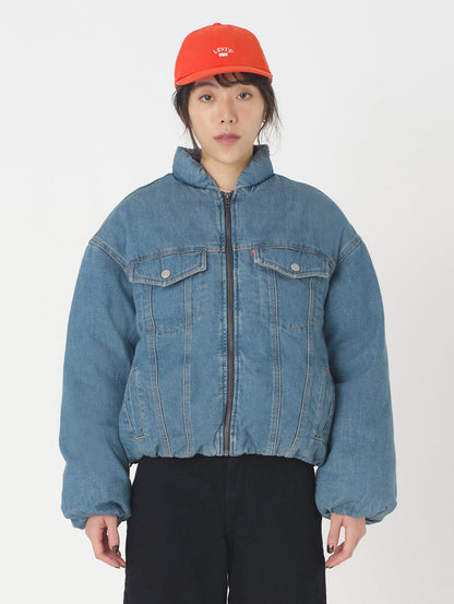 90S PADDED トラッカージャケット ミディアムインディゴ PLUSHY