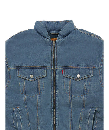 90S PADDED トラッカージャケット ミディアムインディゴ PLUSHY