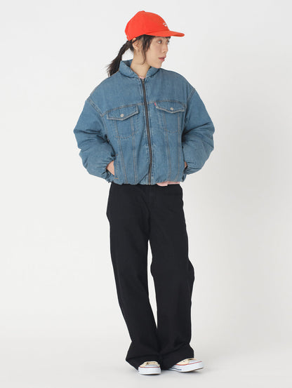 90S PADDED トラッカージャケット ミディアムインディゴ PLUSHY