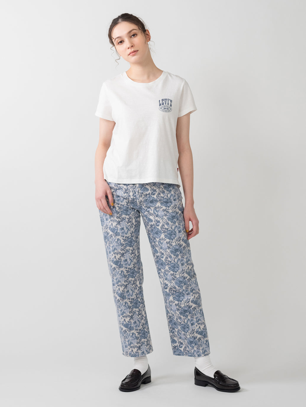 グラフィック ボックスシルエット Tシャツ