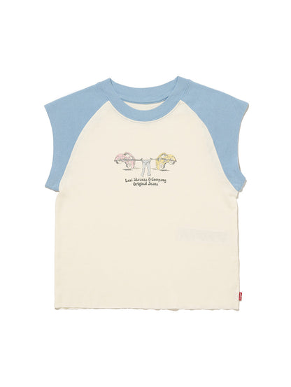 グラフィック半袖カットソー ホワイト HIPPIE PULL