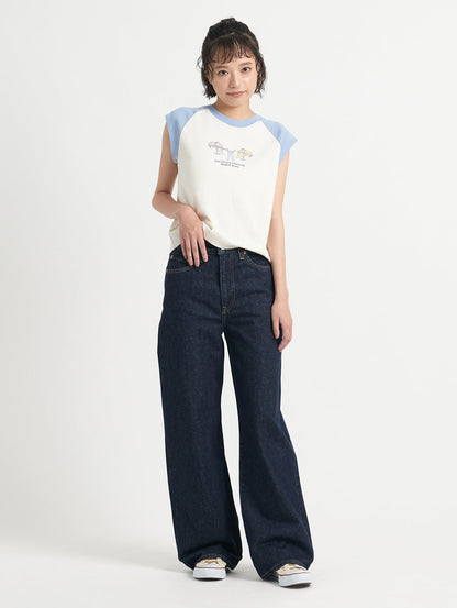 グラフィック半袖カットソー ホワイト HIPPIE PULL