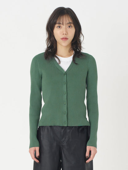 ニットカーディガン グリーン BISTRO GREEN