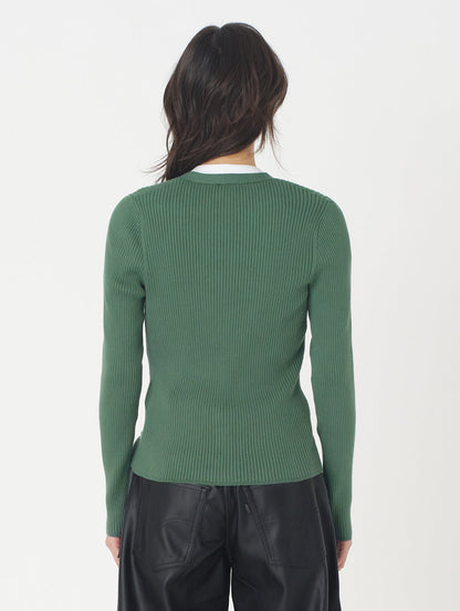 ニットカーディガン グリーン BISTRO GREEN