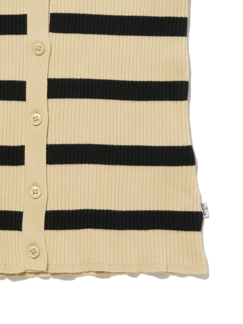 ニットカーディガン ベージュ REDWOOD STRIPE