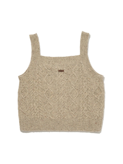 PRIMROSE ケーブルニット ベージュ OATMEAL