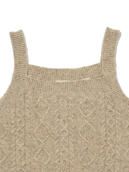 PRIMROSE ケーブルニット ベージュ OATMEAL