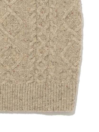 PRIMROSE ケーブルニット ベージュ OATMEAL