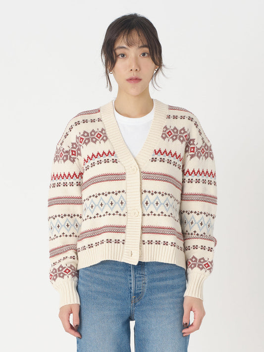 GALA FAIRISLE カーディガン ベージュ HAYLEY