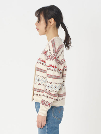 GALA FAIRISLE カーディガン ベージュ HAYLEY