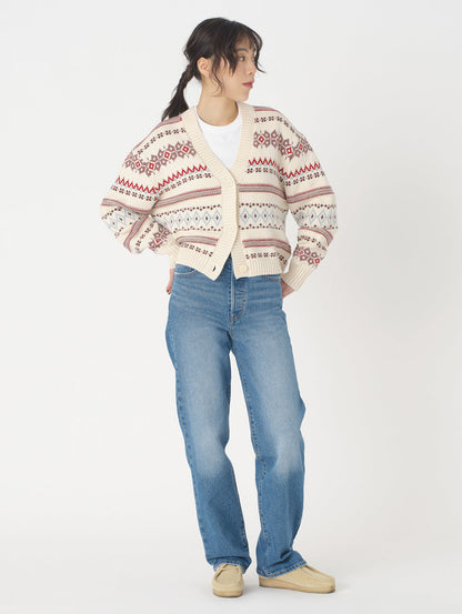 GALA FAIRISLE カーディガン ベージュ HAYLEY